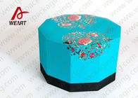 Blue Lid & Black Base Cardboard Food Packaging Boxes , Decorative Cardboard Boxes With Lids