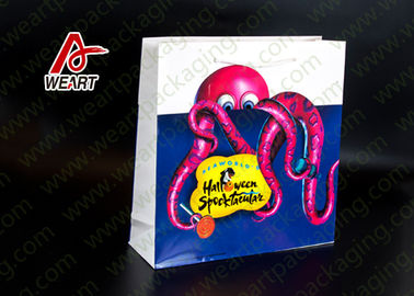 Grey Base Cosmetics Packaging Plain Paper Gift Bags , Bright Custom Goodie Bags