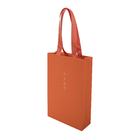 Orange Color Fancy Paper Material Custom Printed Reusable Shopping Bags