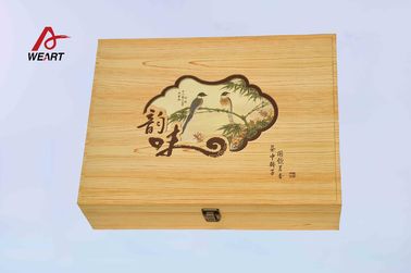 Multiple Sites Champagne Gold Color Paper Jewelry Boxes With Pet Window ,  / SGS